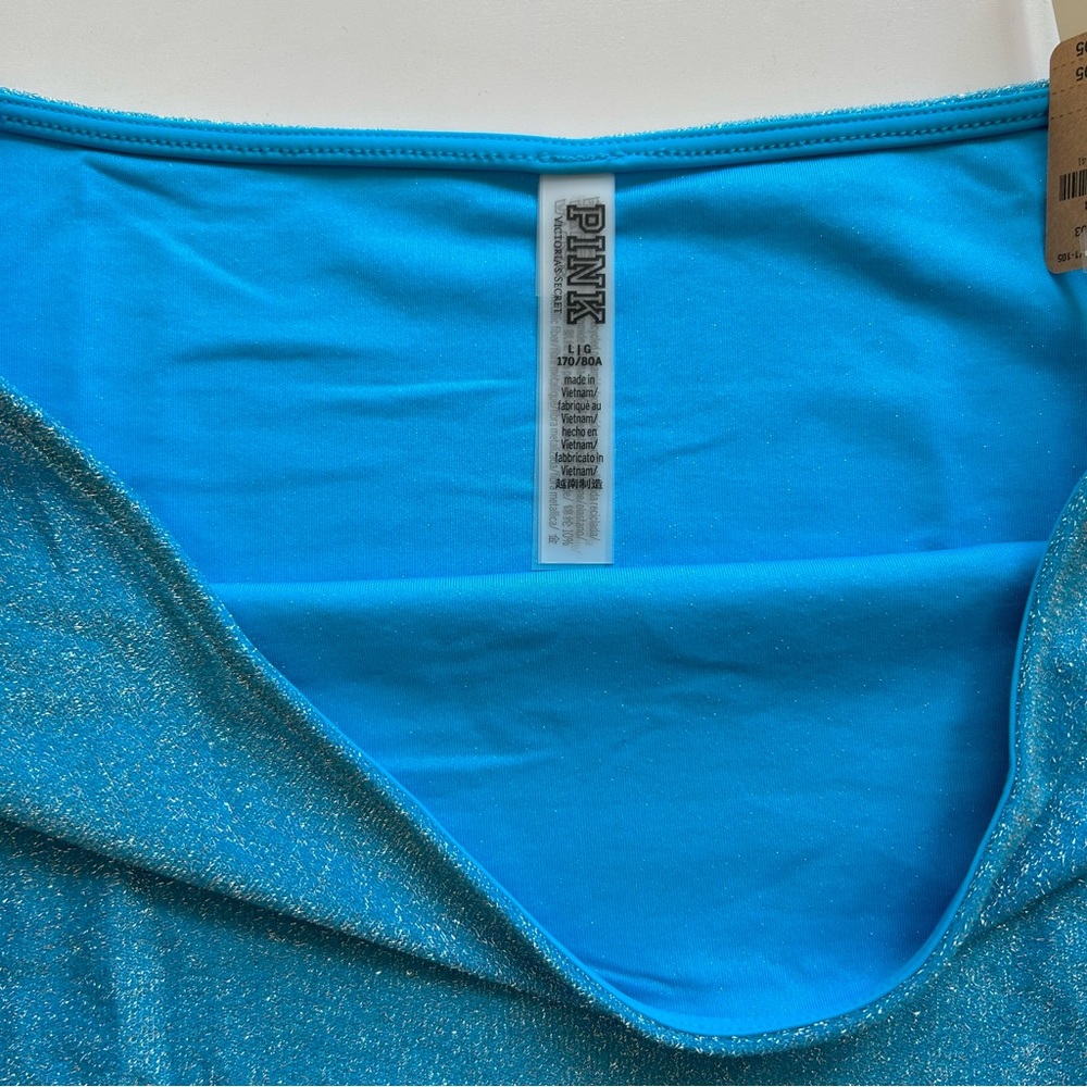 🆕 PINK Victoria’s Secret Swim Shimmer Cover-up Mini Skirt - Picture 5 of 12